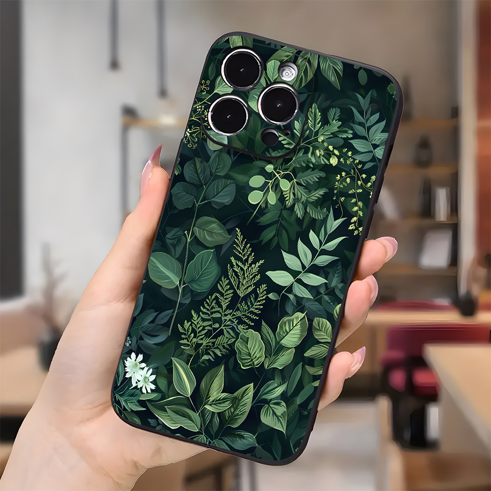 trendy leaves aesthetic case 16 Temu South Africa
