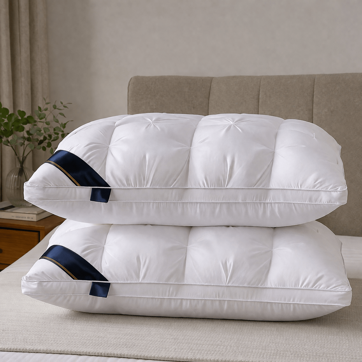 2pcs High-quality Inserts, Soft And Comfortable, Machine Washable, Vacuum Compressed Packaging, All-year , For Sofas, Rvs And Home Use