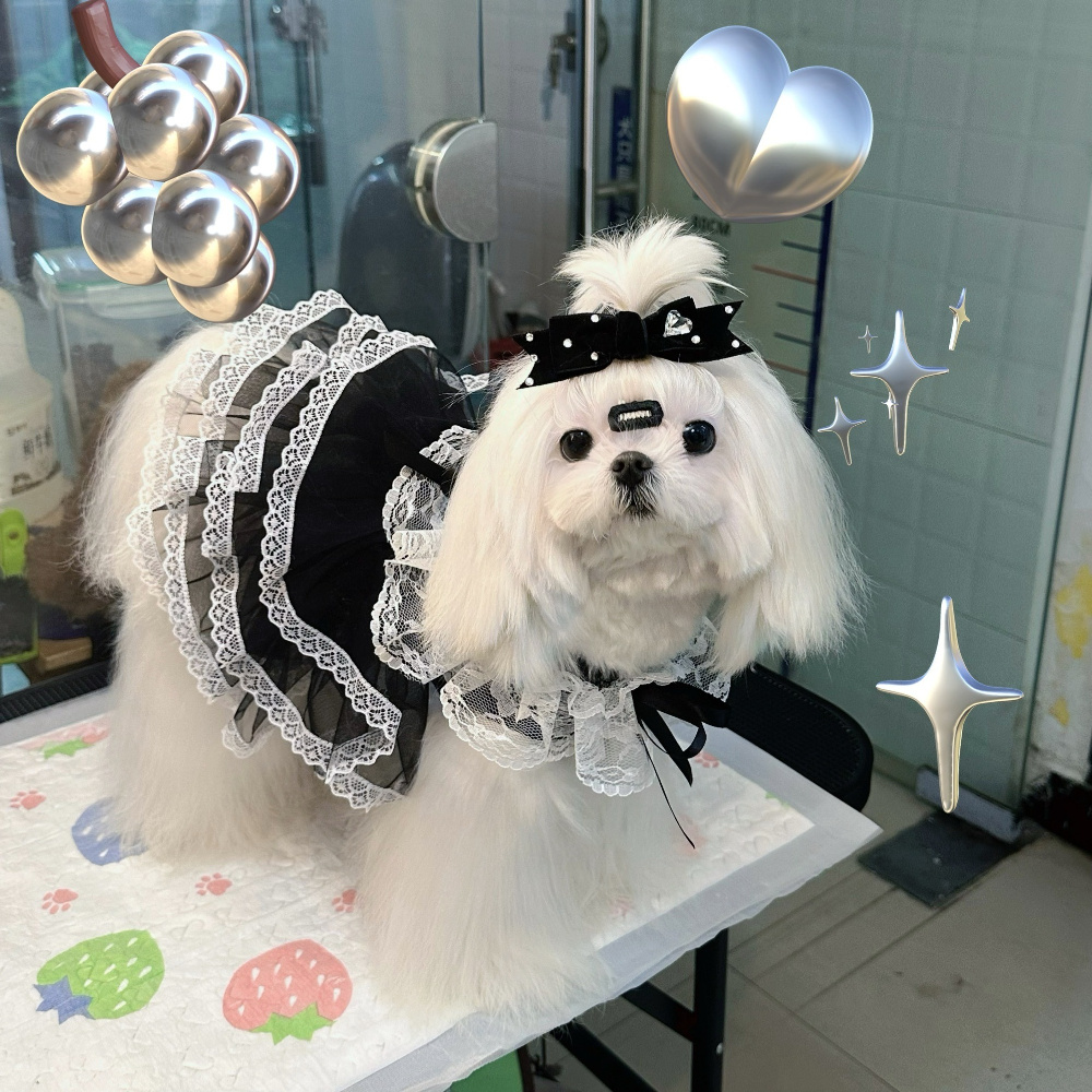 formal dog dress Gold Sequin Dog Dress main image 1