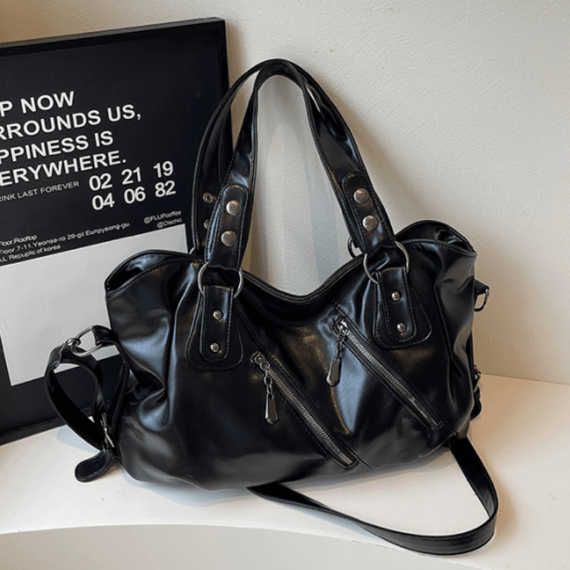 TEMU 1 1pc Vintage Style Women&; Shoulder Bag, Minimalist Large-capacity Handbag, Fashionable Shoulder Bag For Students/, Cross-border Style