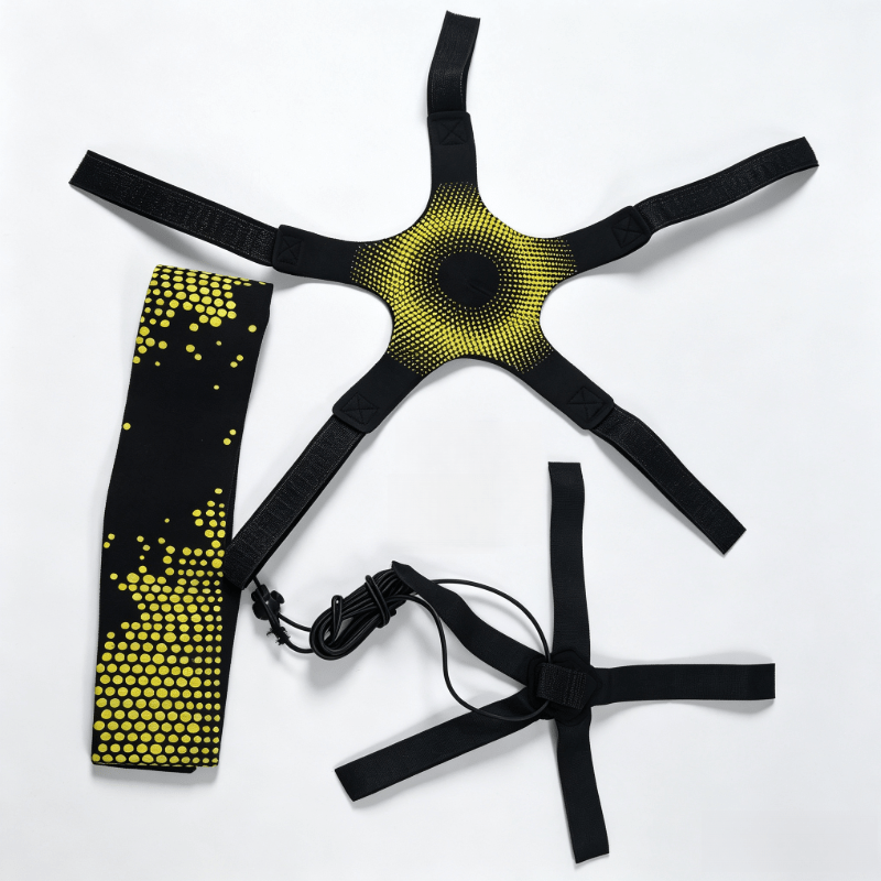 TEMU Ceinture de jonglage pour ballon de football d'entraînement, entraîneur de football à rebond automatique, entraînement en solo ramasser le