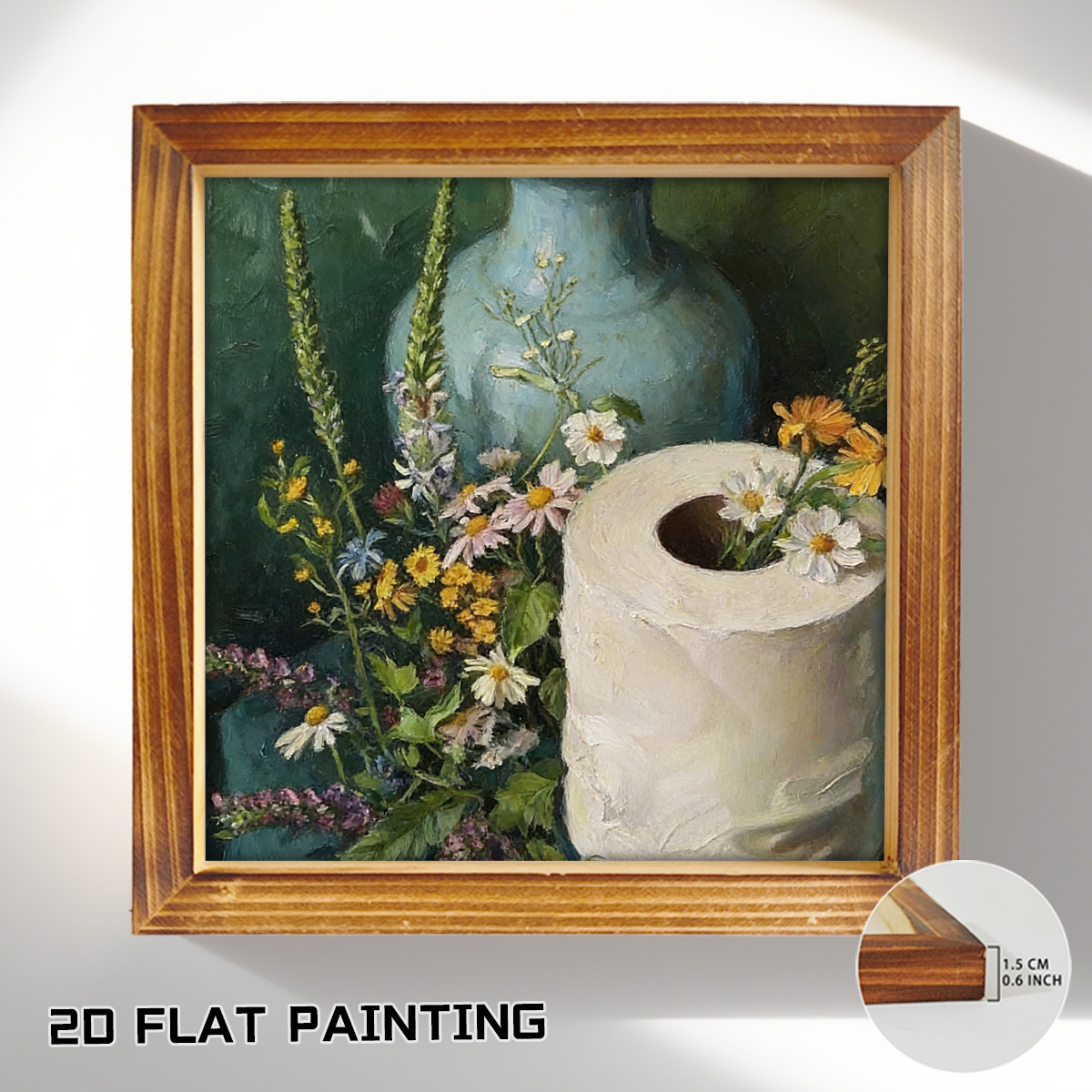 TEMU 1pc Decorative Painting, Canvas Painting, Hanging Ornament, Wall Art, Decoration, 20cm/8 Inches, Gift, Decorative Painting, Wall Decor, Framed,
