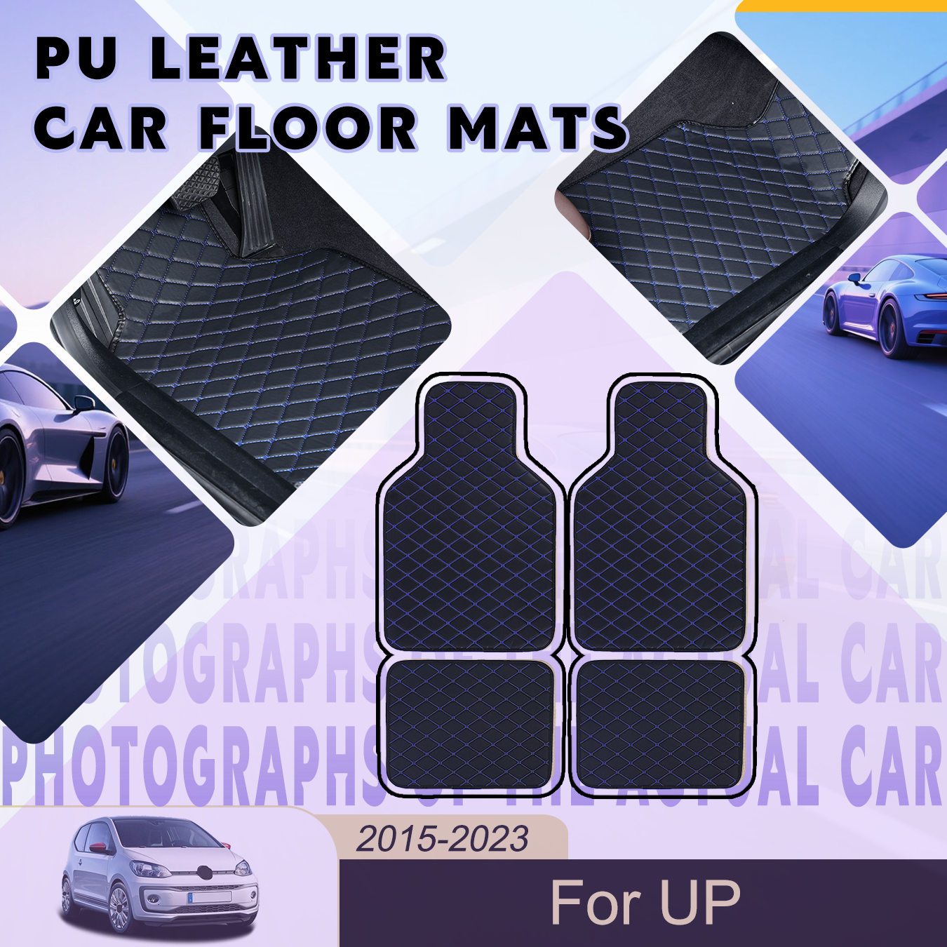 4pcs universal car floor mats for   for up 2015 2023 pu   and clean 0