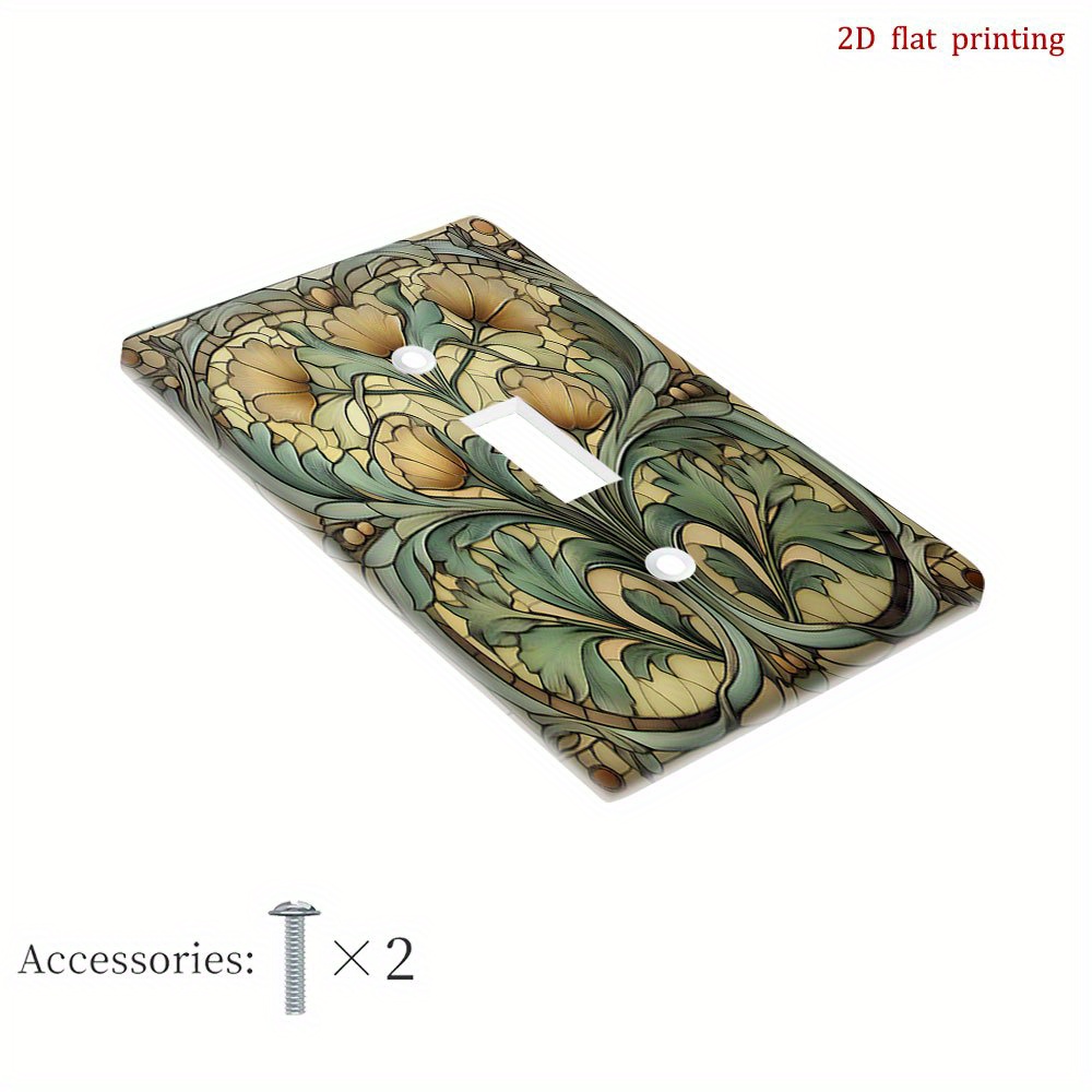 TEMU 1pc Light Switch Cover Plate - Elegant Decorative Outlet Cover With -/ Installation, No Tools Or Wiring Required, Compatible For Single/double