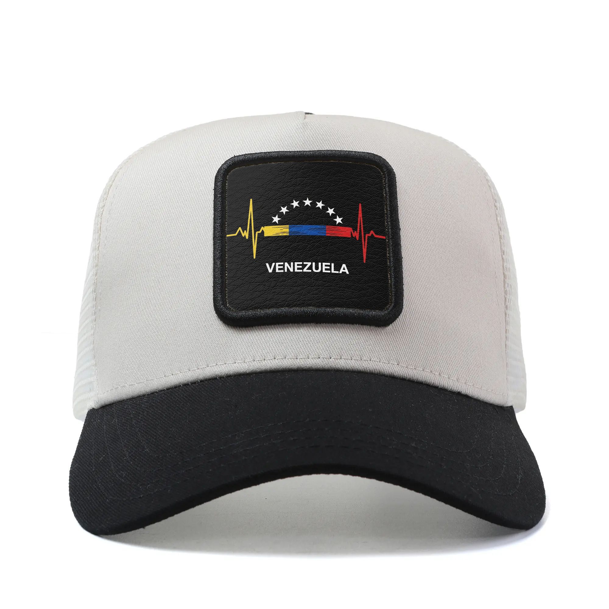 TEMU Gorra de ajustable con de Venezuela y líneas de , diseñada para hombres y mujeres. Esta gorra de malla transpirable es para actividades al aire