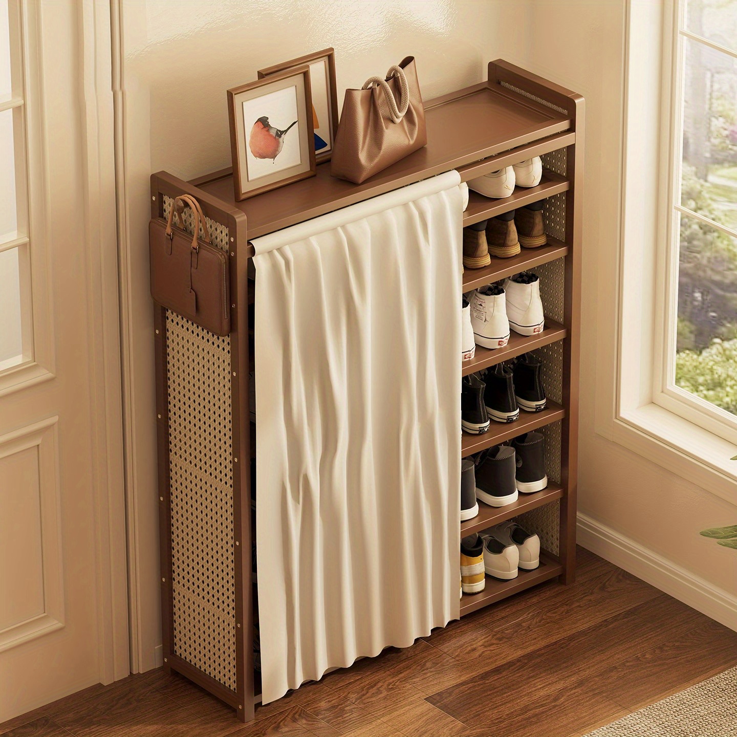 modern shoe rack sold on Temu United States