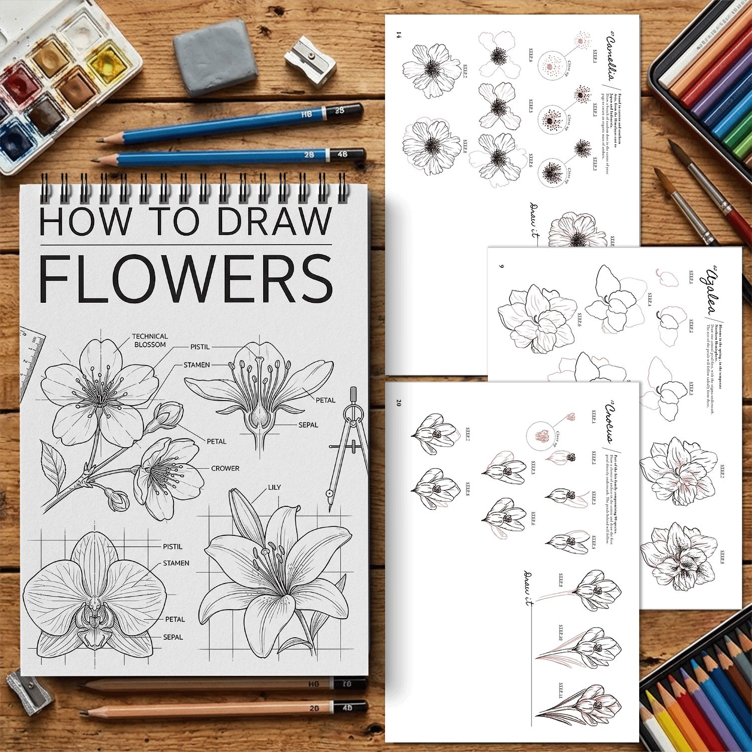 Flower Drawing Guide for Creative Relaxation