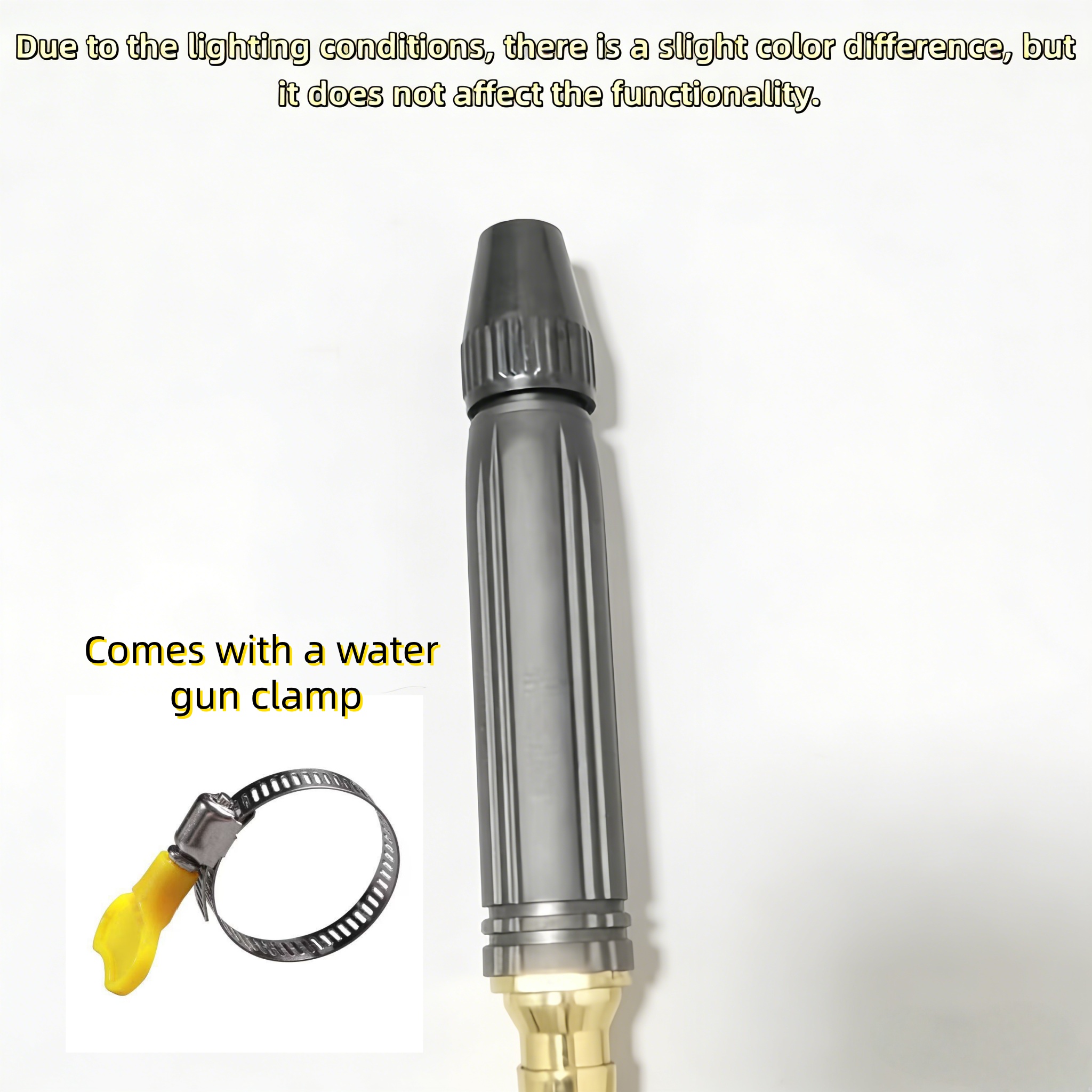 TEMU 2x Powerful High-pressure Nozzle - Portable, Durable Plastic Body, Adjustable Garden Hose Nozzle, Powerful Cleaner For Motorcycles & Cars |