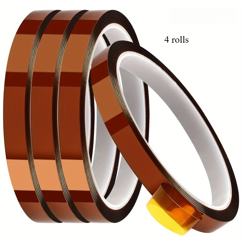 TEMU 4 Rouleaux de Ruban Thermorésistant Haute Température, pour Sublimation, Presse à Chaud, Électronique, Soudure, Circuit Imprimé, Ruban Thermique