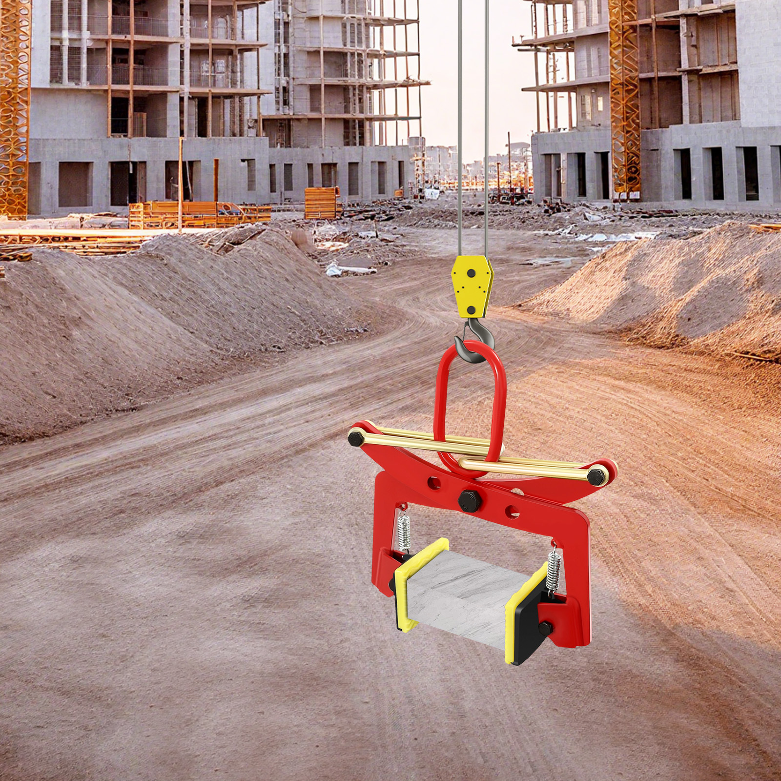 Image of 8-inch, 330 Kg Workpiece Clamp. This Manual Clamp Features An Adjustable Design And Is Suitable For Use In Construction, , Manufacturing, And Material Handling