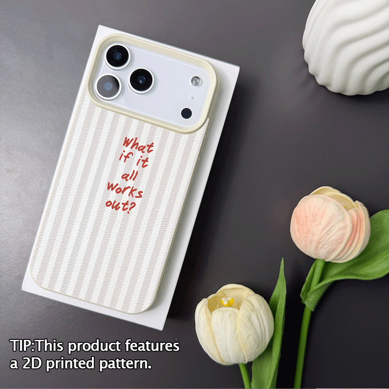 TEMU Phone Case: Fashionable Light Pink Striped Phone Case With English Slogan And Exquisite Pattern, Suitable For Iphone 17/iphone 11/iphone 16e/11