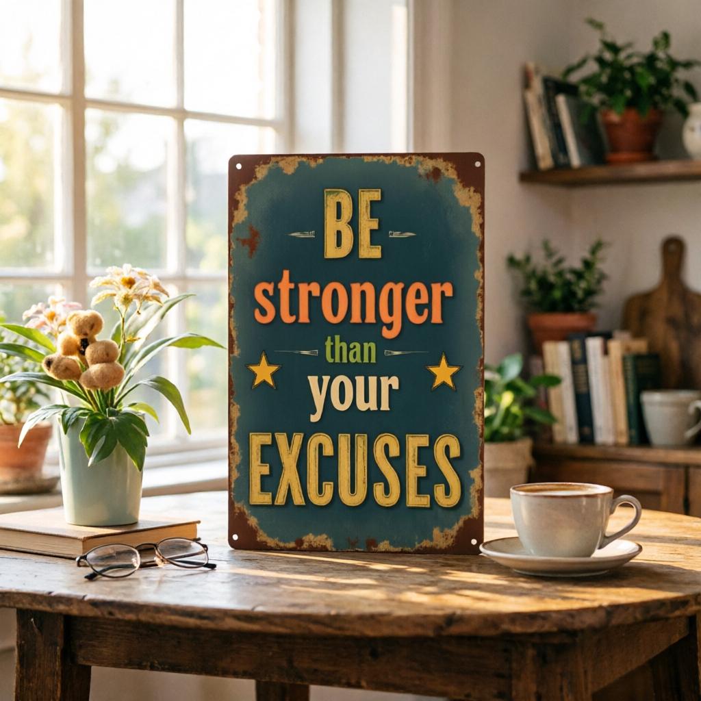 TEMU 2d Flat - 【2d Flat】 2d Flat - [2d Flat] 2d Flat, 1pc, Wooden Print - Stronger Than Your , Motivational Wall Decor, Suitable For Home, Kitchen,