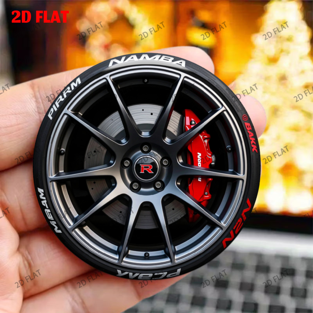 TEMU 1 pièce Aimant durable en métal rond 2D New Wheel, impression de haute qualité, convient pour décorer les réfrigérateurs, les tableaux