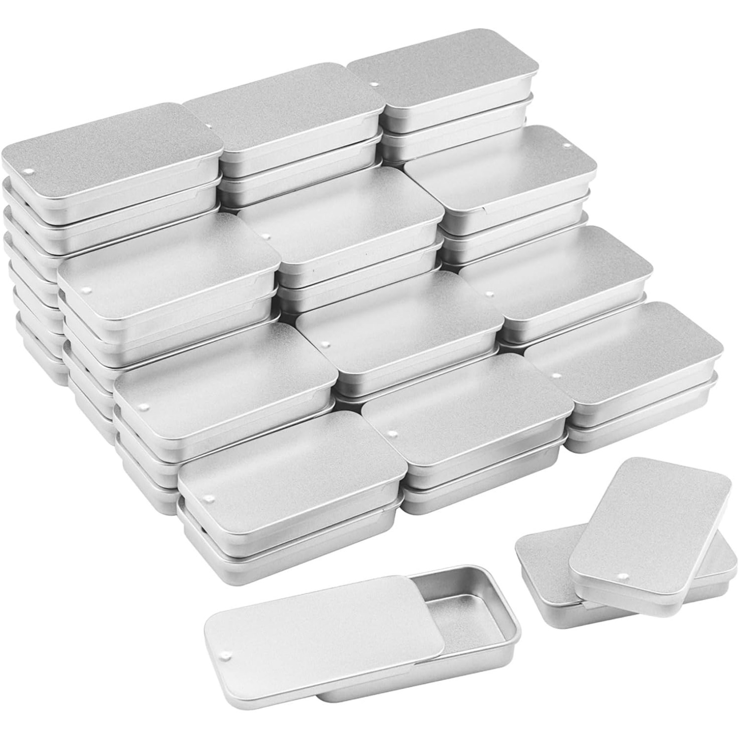 TEMU 28pcs Tin Box Organizer Set With Sliding Lids, Ideal For Jewelry Storage, Earring Craft And Small Item Organization, Durable And Stackable,