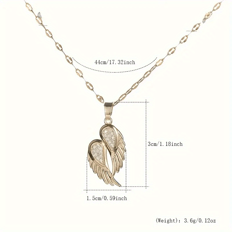 stylish necklace featuring an angel wing pendant   valentines day anniversaries or birthday celebrations ideal as a gift or jewelry accessory Product details 3