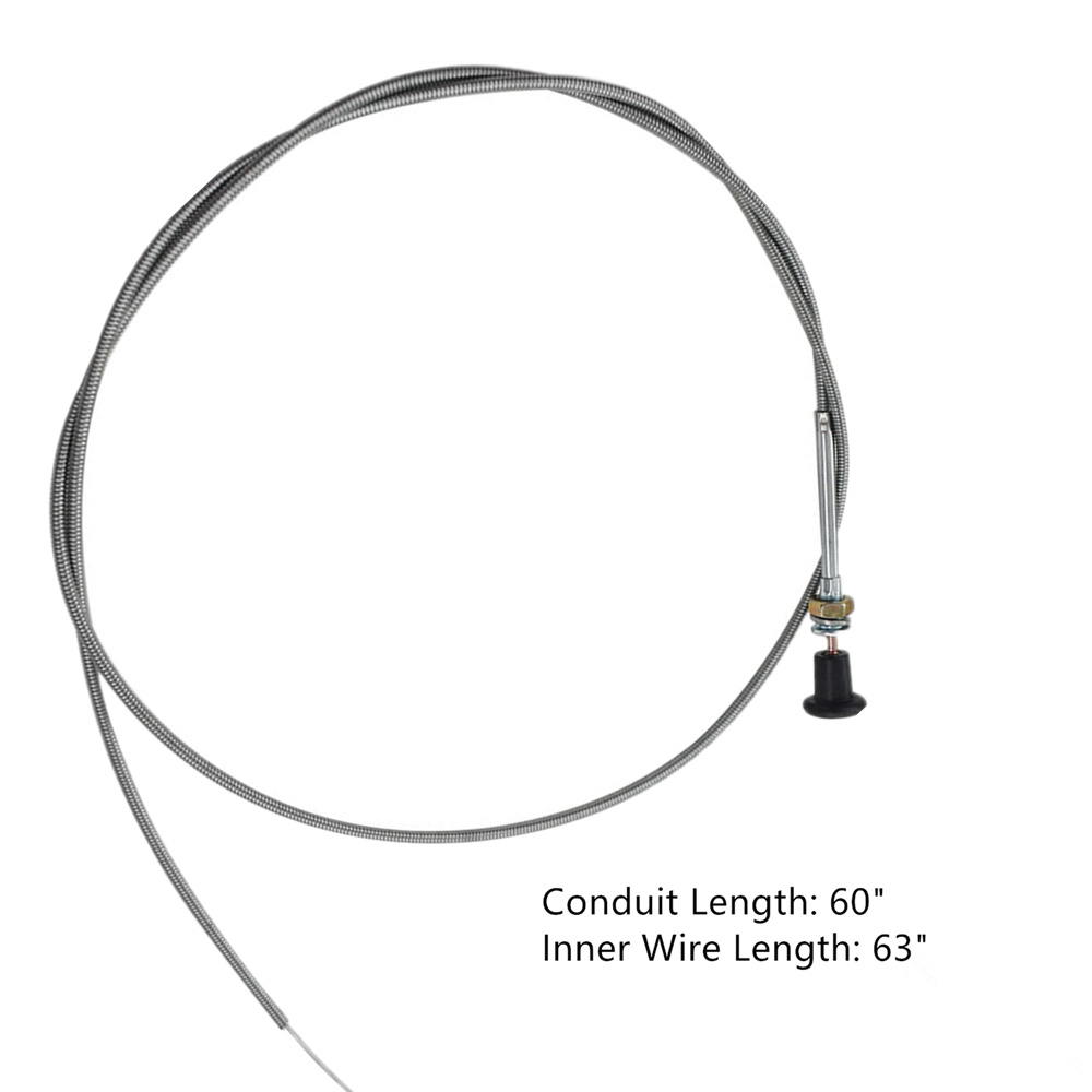 TEMU Rotary Universal Push Pull 237 Choke Cable 63 Inner 60 Conduit (2-3/ 4 Travel) Heavy Duty Outer