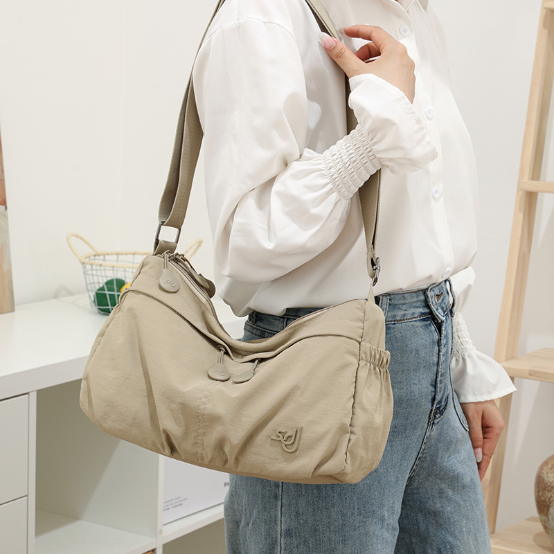 crossbody fashion lightweight large capacity women s crossbody bag   versatile lazy style women s shoulder bag nylon cloth bag women s versatile outdoor lightweight travel bag Product details 5