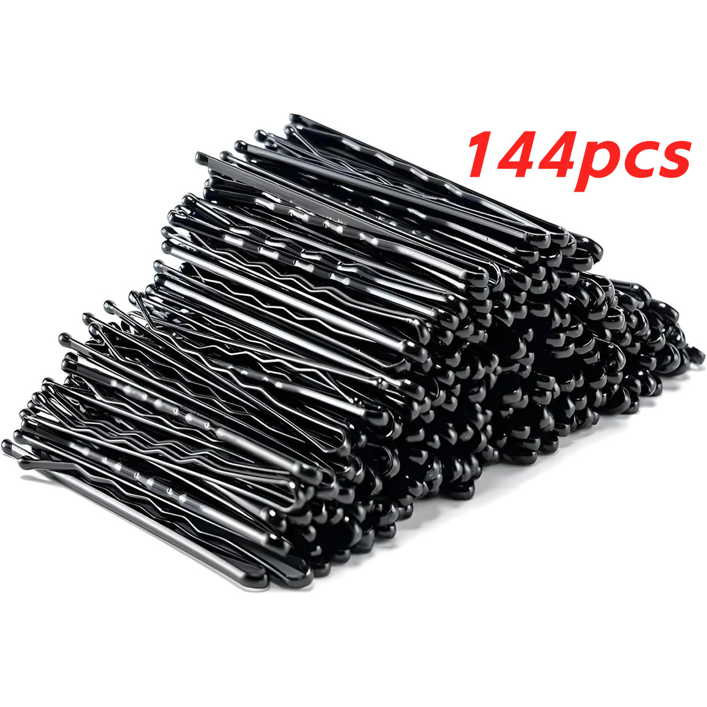 TEMU PARENCE.- Juego de 72/144 horquillas negras estándar - Pinzas para el pelo de acero