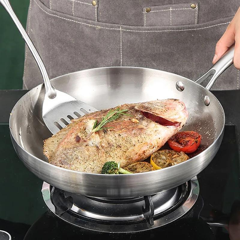 premium 304 stainless steel frying pan nonstick   cookware for gas induction stoves   steak more details 5