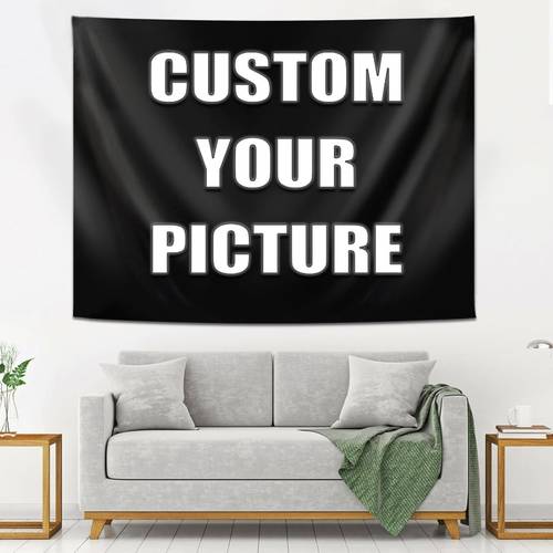 large 121 92x91 44 photo text personalized picture text tapestry custom picture text backdrop horizontal wall hanging with your own image text fabric wall decor for bedroom living room wedding