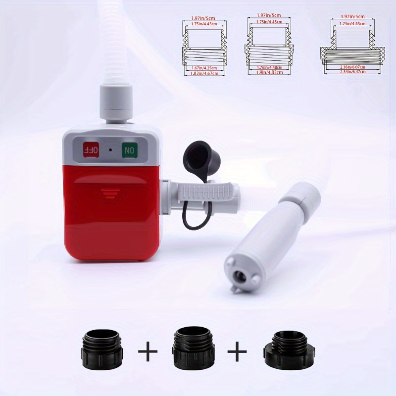 TEMU Portable Fuel Pump Delivery Pump Portable Oil Pump Multifunctional Horizontal Electric Pump An Easy-to-use, Lightweight Design For Use In