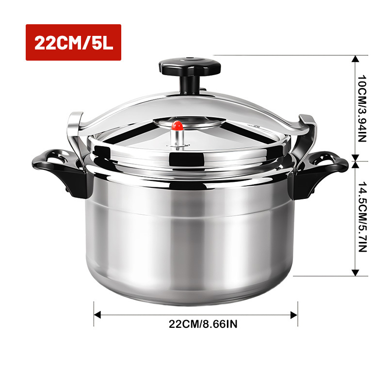 TEMU 5l/9l Silvery Aluminum Explosion Proof Pan, , Kitchen Cookware, Durable Pan, Modern Cookware, Lightweight Pan, Aluminum Cookware, Large Capacity