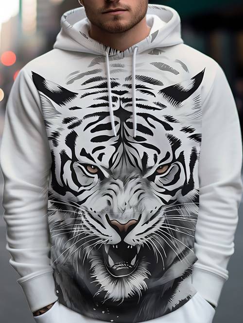 mens streetwear brand hooded sweatshirt with a of a in black and white style full of streetwear brand style rich in pattern elements and artistic a outfit the drawstring hood adds