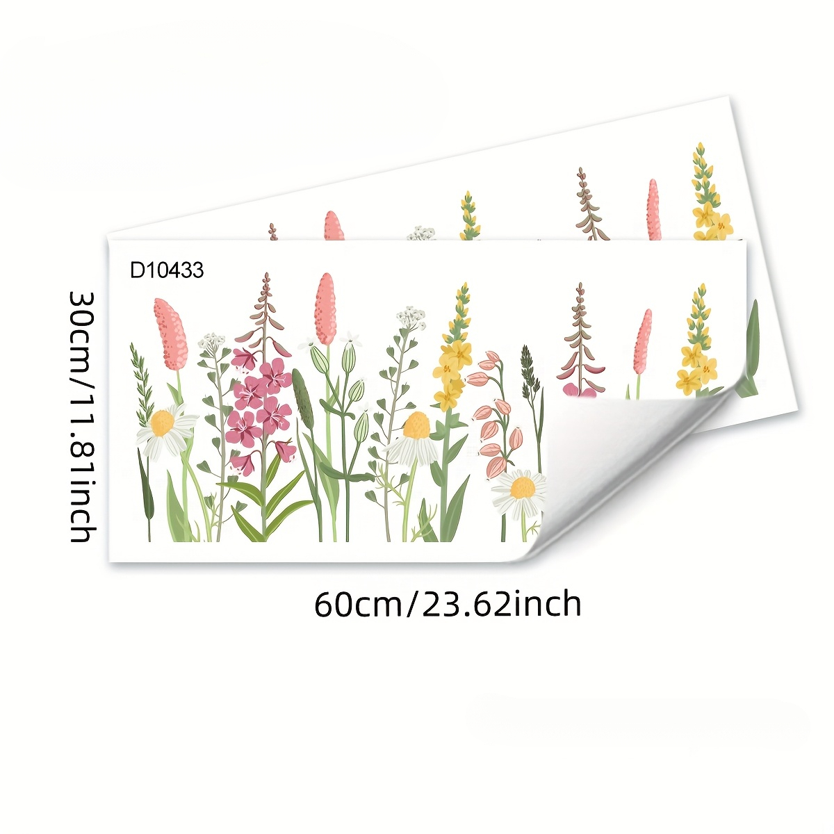 TEMU Creative Minimalist Colorful Floral Branch Double-sided Electrostatic Sticker Set - Bedroom, Living Room, And Hallway Window Decoration, Pet
