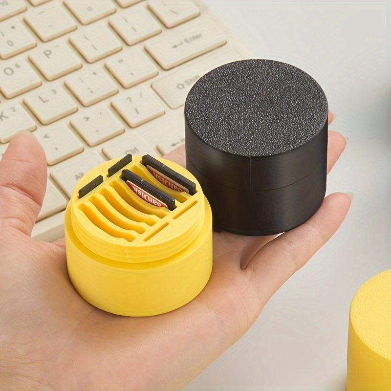 custodia compatta per schede di memoria stampate in 3d per 7 e 4 schede tf - supporto organizer portatile antiurto e antipolvere, design con rossi, adatta per , sdxc - schede di memoria non , porta scheda per fotocamera, archiviazione sicura delle schede Dettagli dell'articolo 0