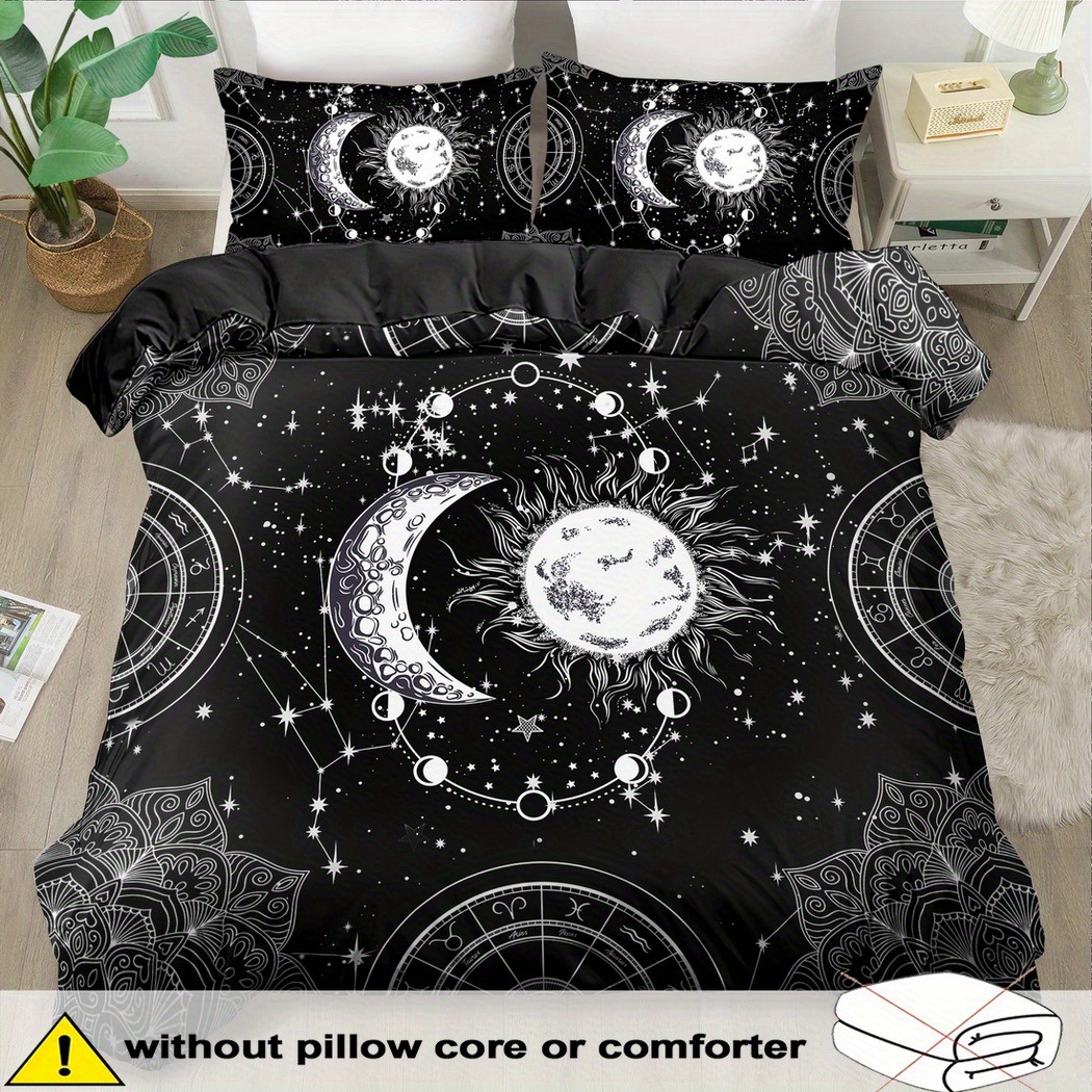 TEMU 2/3pcs Printed Bedding Set, Printed Duvet Set, Suitable For Bedrooms Or Guest Rooms On Valentine's Day (including 1 Down Duvet 1 Pillowcases,