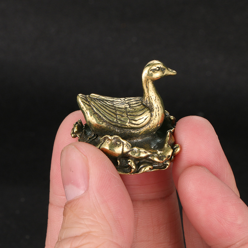 TEMU Collectible Figurines ，duck Brass Figurine, Cute Home Desktop Office Bookshelf Decor, Gift For Colleagues, Wholesale Christmas Decoration