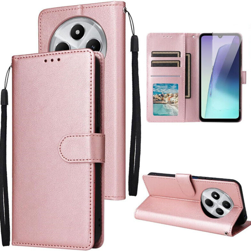 

Leather Card Slot Foldable Protective Case For Xiaomi 14c