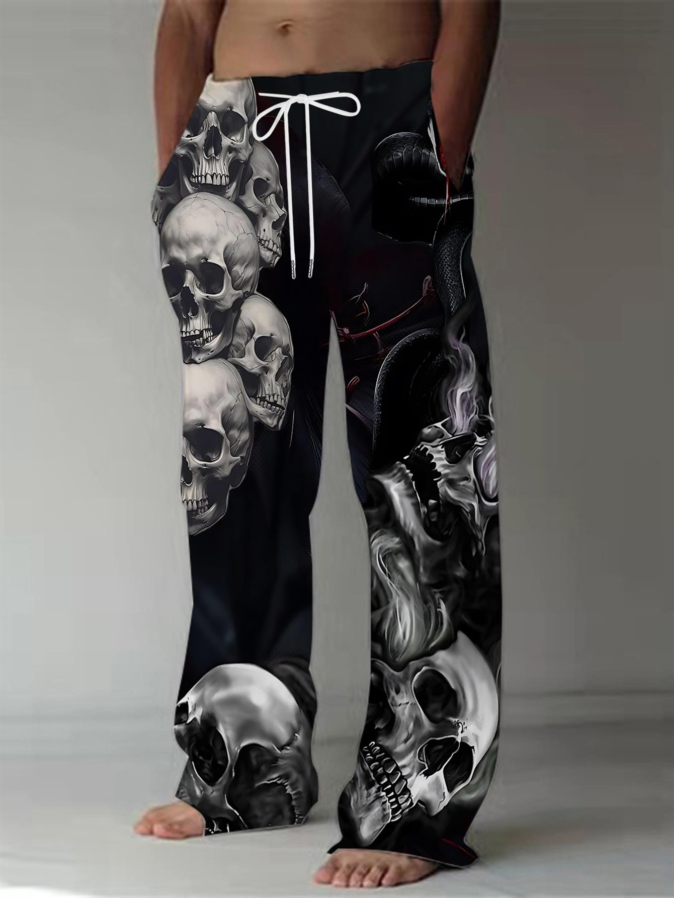 skull pants sold on Temu United States