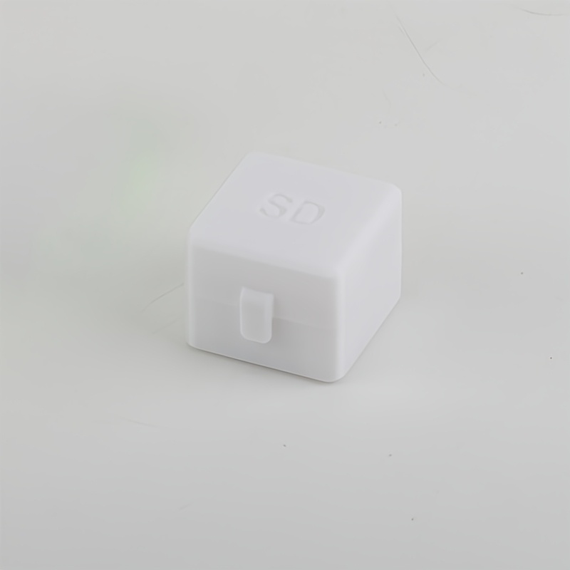 TEMU Compact Square Storage Card Organizer Box - Holds 4 Sd & 8 Cards, Durable Plastic, Portable Design With , Ideal For Tech Accessories, Tech