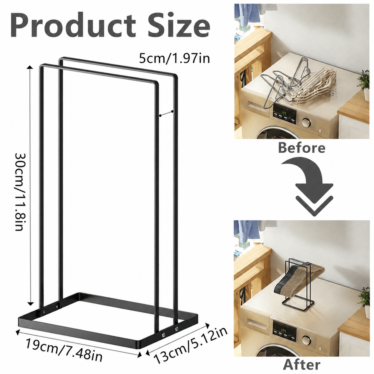 TEMU Grand support de rangement pour cintres amovibles, étagère de rangement encombrante pour cintres d'adultes et d'enfants, buanderie, placard,