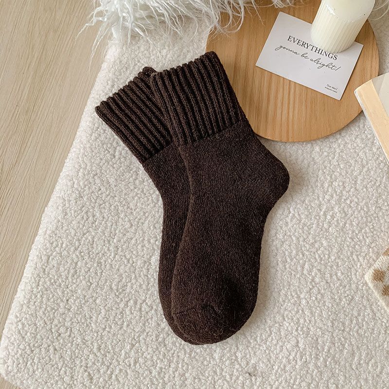 Image of 1 Pair Winter Warm Loop Plush Snow Socks - Thick Thermal Short Sock For &, Weather, Daily Wear, Hand Washable, (hand Wash/dry) - Cozy Winter, For Teenager