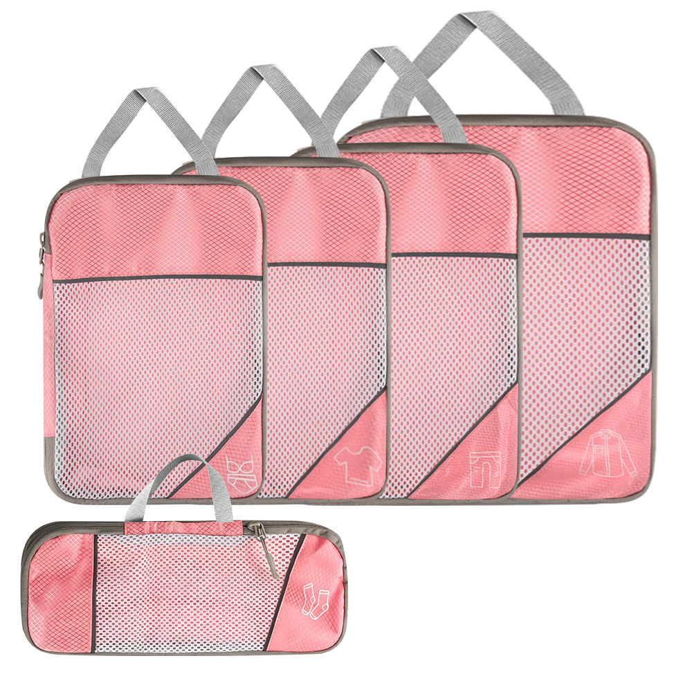 Image of 5pcs Travel Organizer Set: Clothing Storage Bags And Portable Packing Bags