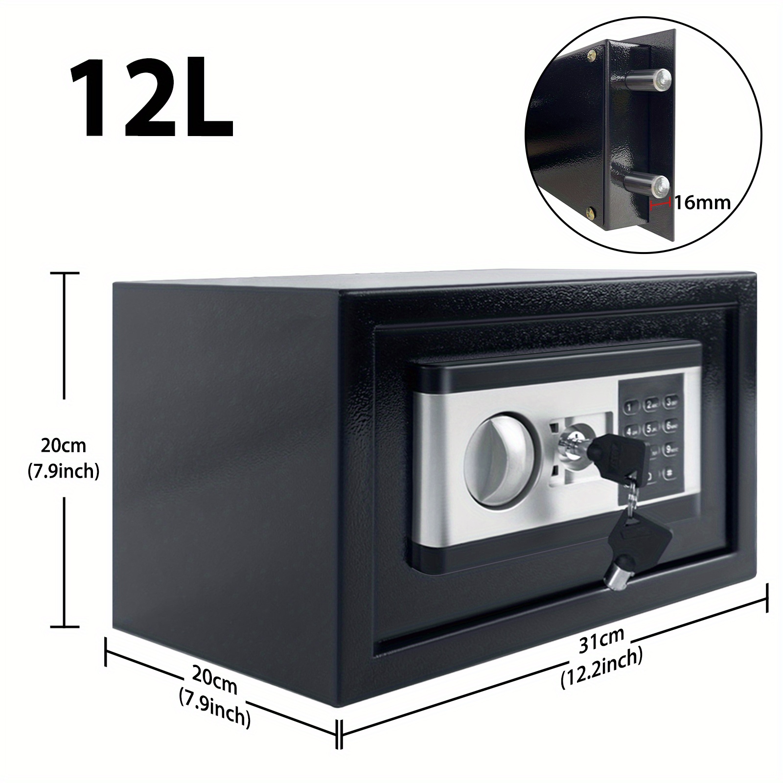 With Steel Cabinet, Includes Lock And Keys, With Hanging Steel Door, For Security