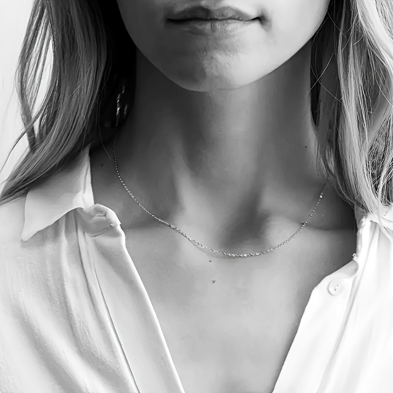 10pcs Minimalist Stainless Steel O-Shaped Chain Necklaces