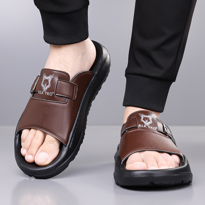 new 2024 spring summer casual slip on sandals soft sole trendy   for men high quality durable breathable   lightweight home slippers comfortable non slip thick soled outdoor indoor use fashionable open toe flip flops for     relaxation   or home   1 pair of eva slides 1   bag Product details 8