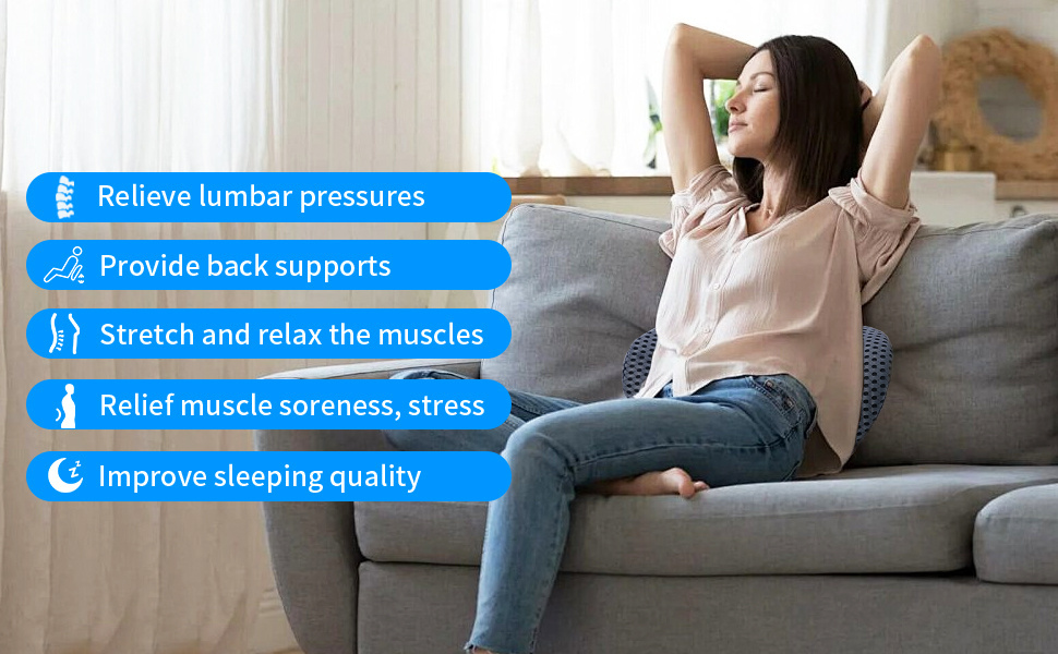 lumbar pillow lumbar support pillow for office chair and car seat back support pillow for lower back relief support cushion back pillow for sleeping driving resting Product details 5