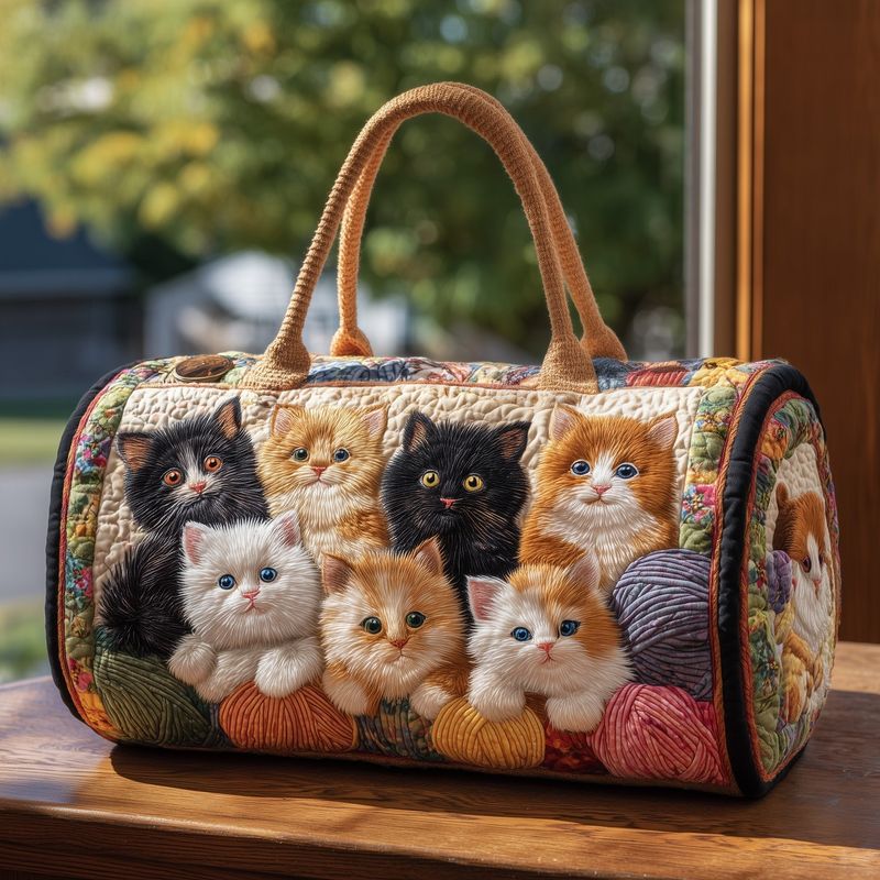Image of 3d Printed Handbags, Solid-color Large Capacity Tote Bags With Zippers For Luggage, Storage Bags For Short Trips Themed On Autumn Mountains And Forests