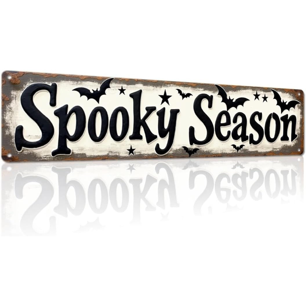 2D Flat - 【2D Flat】 2D Flat - [2D Flat] 2D Flat, 1pc, Wooden Print, Horror Season Retro Wooden Sign, Halloween Wall Decor, Suitable for Farmhouse, Halloween Party, Living Room, Entrance, Decorative Sign