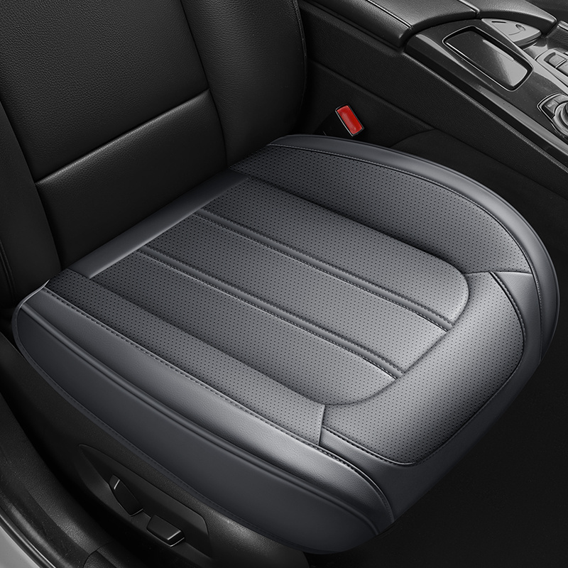 TEMU Car Front And Rear Seat Cushion, Single Seat. This Cushion Features Perforated Pu Leather Fabric And An For Driving . - With Precision According