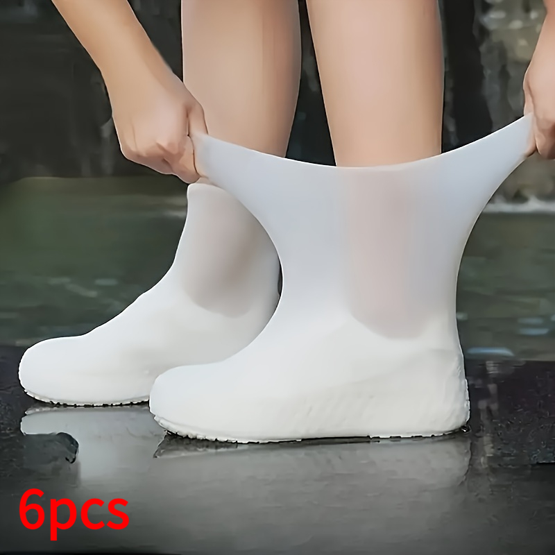 TEMU 6 pièces/3 paires, Protège-chaussures réutilisables pour hommes et femmes - Protège-bottes durables de haute qualité, Équipement d'extérieur