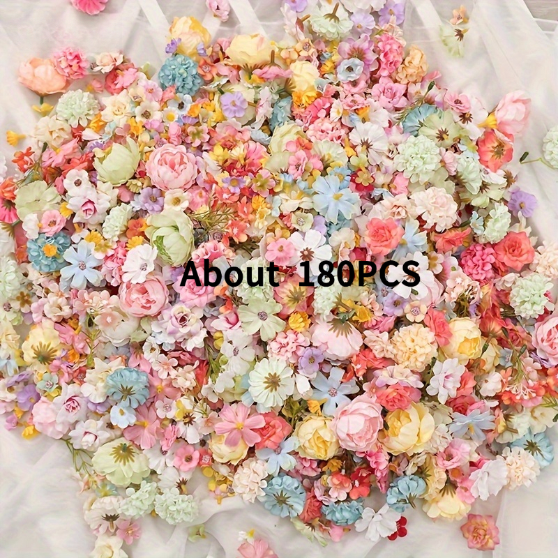 TEMU 80/180/280pcs Mixed Artificial Flowers, Creative Handmade, Valentine's Day, Christmas, Father's Day, Mother's Day, Thanksgiving Day, Teacher's