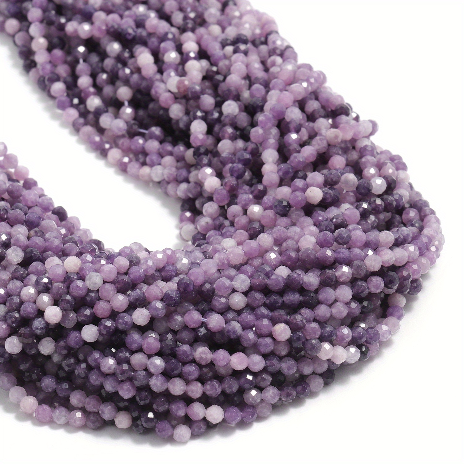 TEMU 2/ 3/ 4mm Natural Stone Amethyst Round Beads, Elegant Loose Beads, Suitable For Jewelry Making Bracelets, Necklaces, Earring Additions, Handmade