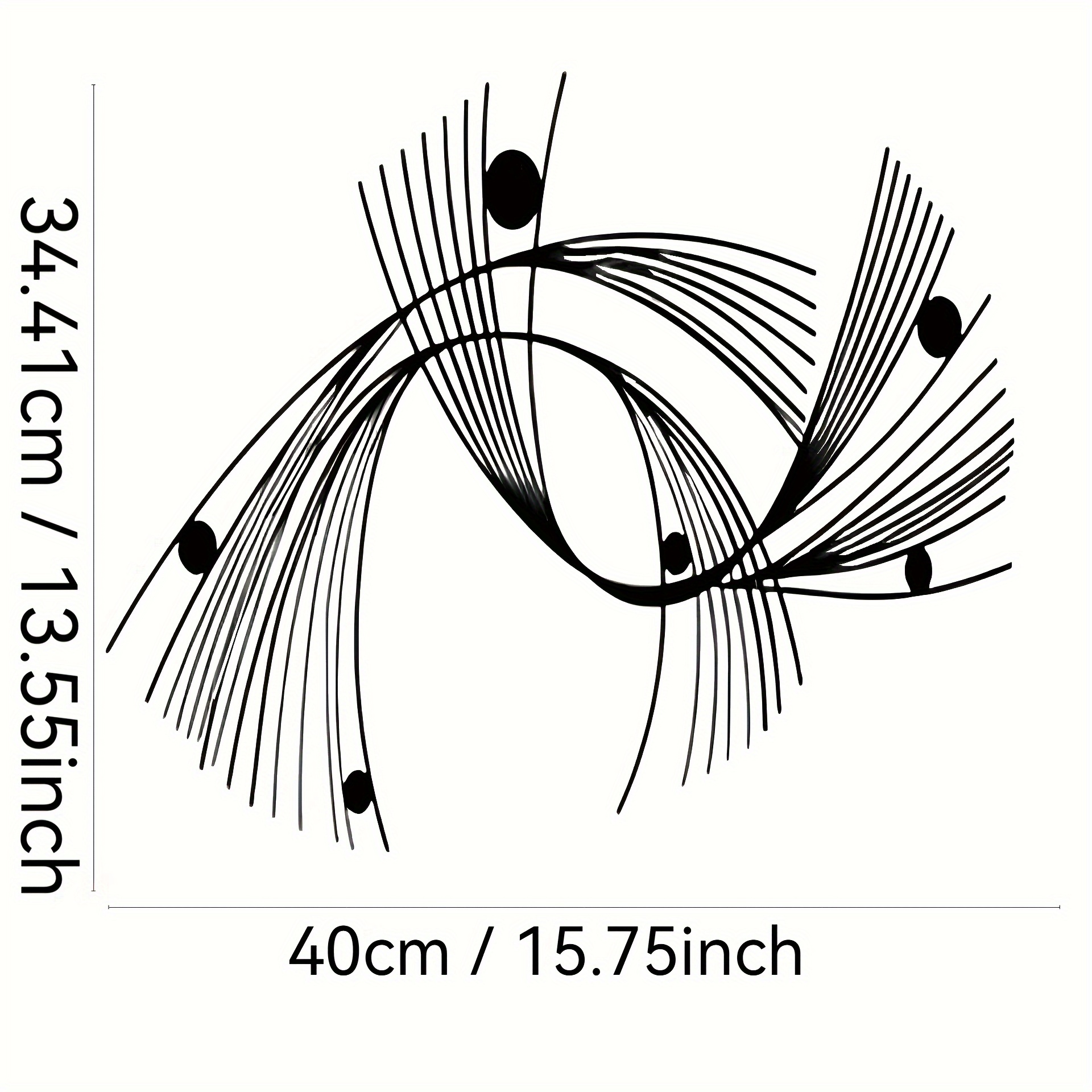 E-shop Geometrische Metall Wandkunst, Moderne Minimalistische Linienkunst, Abstrakte Silhouettenkunst Eisen Wandskulptur, Geeignet für Hotels,