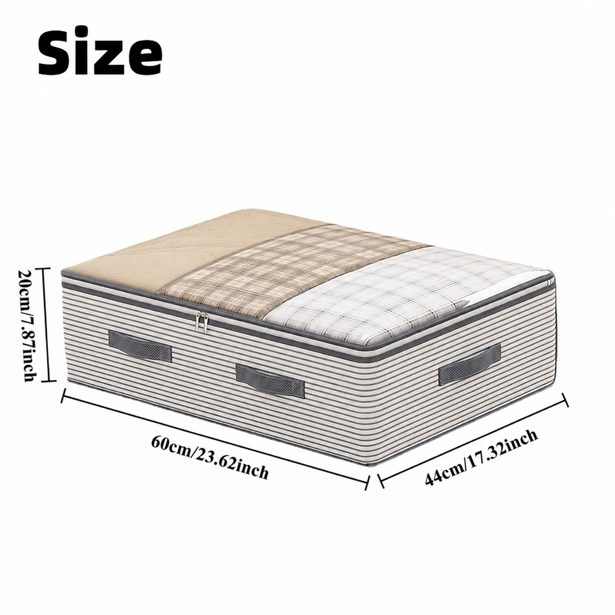 TEMU [jynor] Large Capacity Clothing Storage Bag With Clear Window, Foldable Clothes Organizer With Zipper And Handles, Under Bed Storage Container