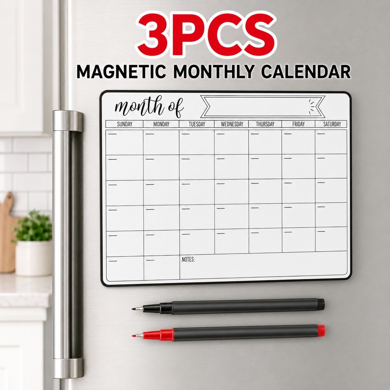 TEMU 3pcs Calendriers Magnétiques pour Réfrigérateur, Parfaits pour le , Calendrier Effaçable avec Semaines et Mois, Idéal pour Organiser , ou ,